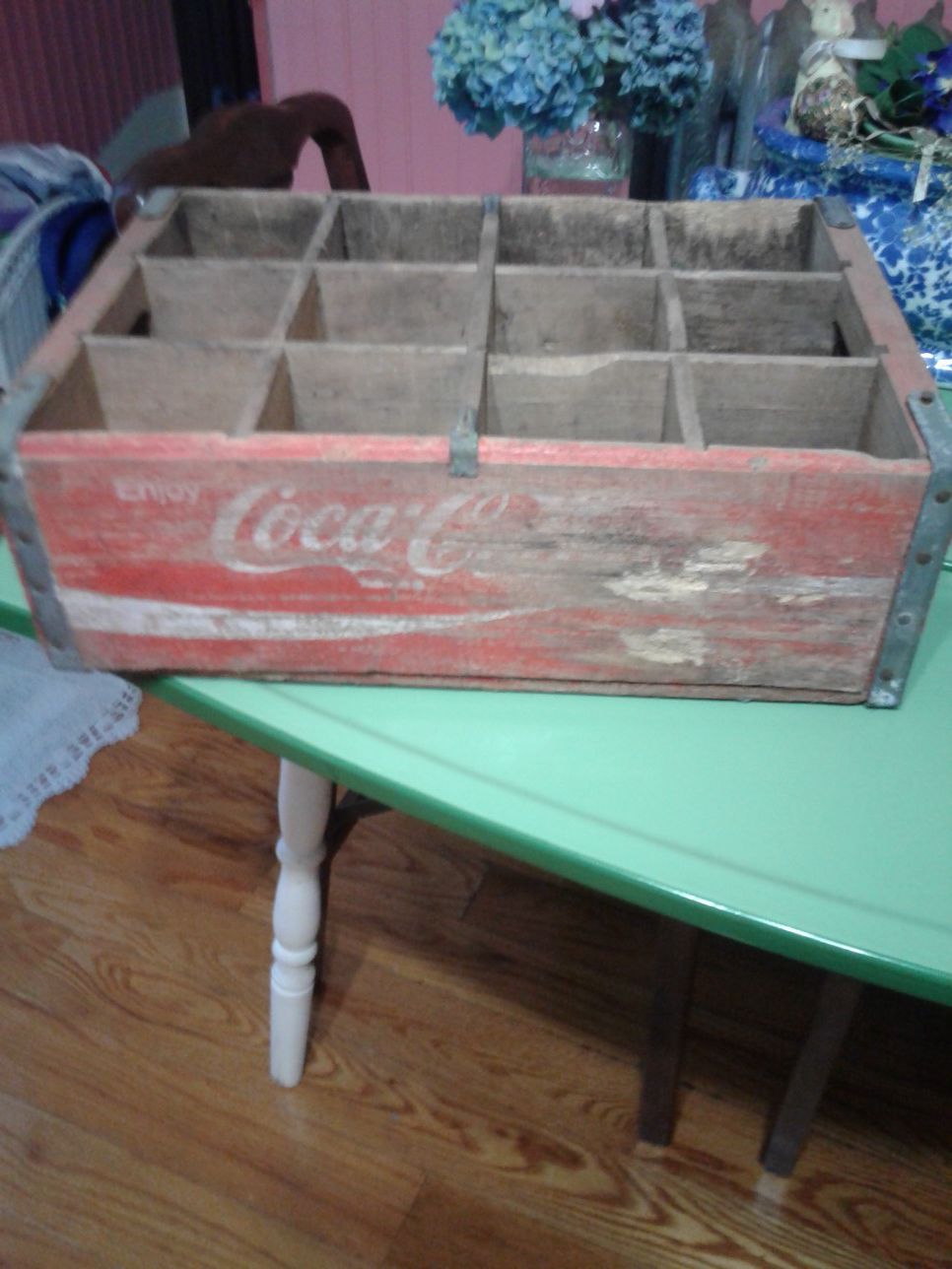 Coca cola wooden boxes