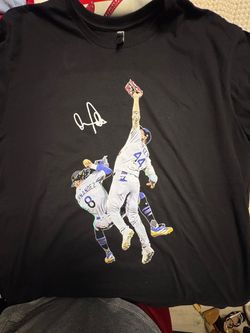 2XL Dodgers Baseball Graphic T-Shirt Black