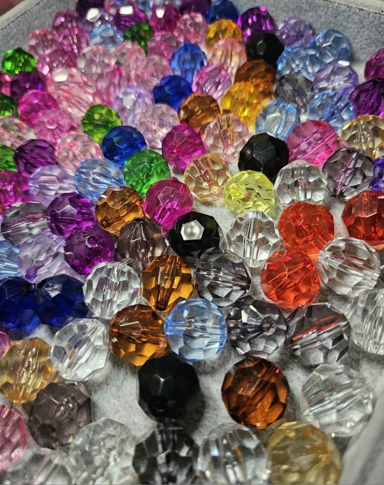 Clear Gem Like Bead Mix