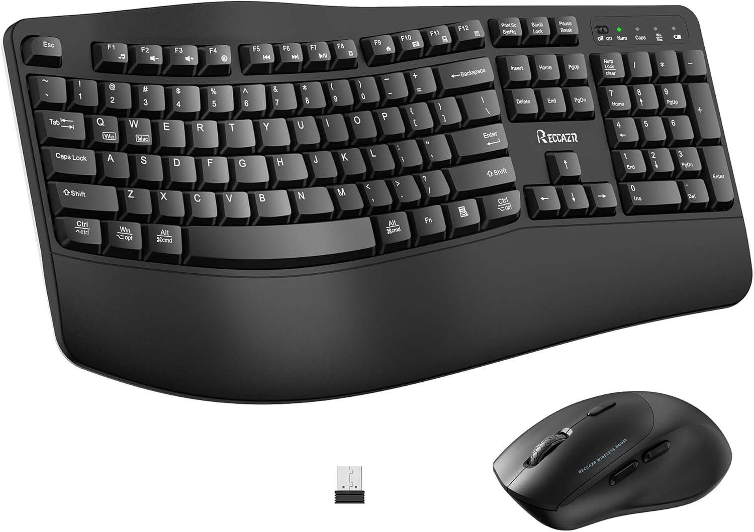 Wireless Ergonomic Keyboard and Mouse Combo