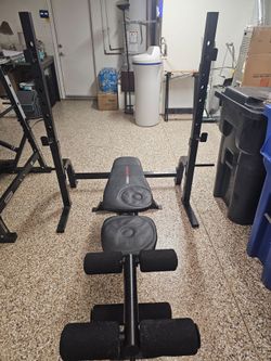 Weider squad racks and bench