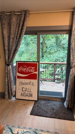 Vintage Coca-Cola Thanks Call Again Sign