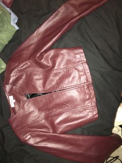 Maroon Leather Jacket