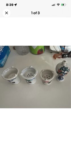 Painted Pots, Tea Set, Miniatures