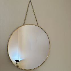 Gold Hanging Mirror 