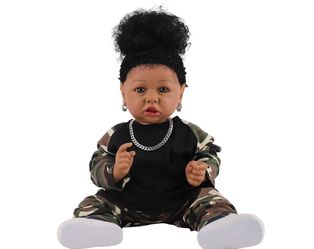 Reborn Baby Doll with Curly Hair