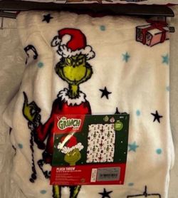 NEW CHRISTMAS PLUSH THROW THE GRINCH 
