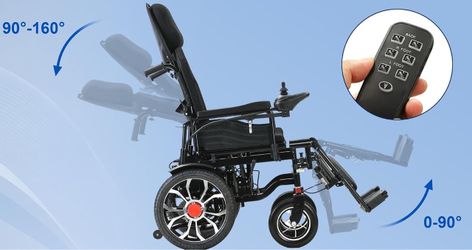 🔥 RECLINING ELECTRIC WHEELCHAIR | 500W DUAL MOTOR | 15-MILE RANGE 🔥  ✅ 90°–160° Adjustable Reclining Backrest ✅ Adjustable Leg Rests ⚡ 500W Dual Mot