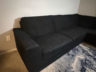 Black Sectional Sofa with Chaise