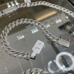 Moissanite Cuban Set 