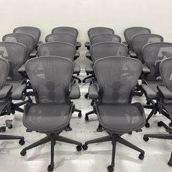 🔥BRAND NEW 2024! 🔥 HERMAN MILLER REMASTERED AERON CHAIRS SIZE B FULLY LOADED WITH POSTURE FIT SL!🔥