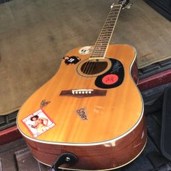 Acoustic Guitar With Strap 