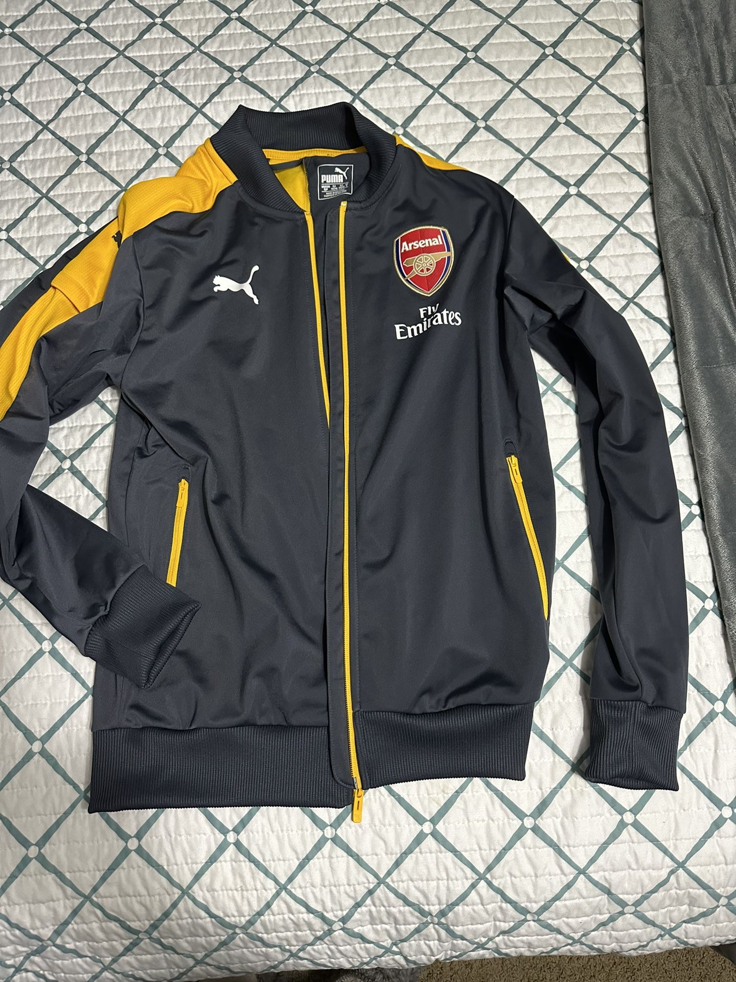 Puma, adult small, full-zip stadium jacket Arsenal soccer club