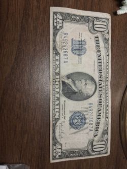 1934-D $10 Silver Certificate Blue Seal