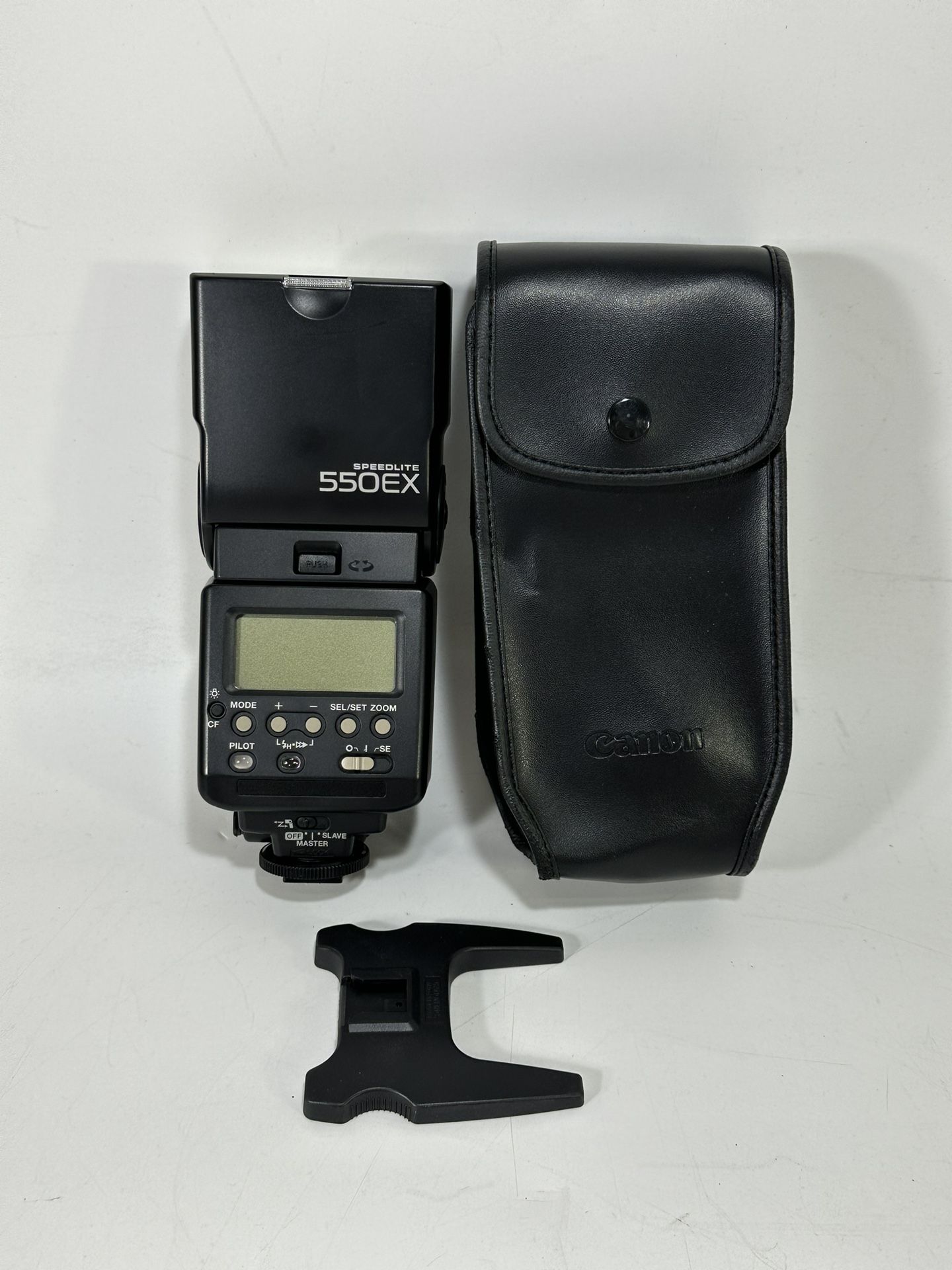 Canon Speedlite 550EX ~ Shoe Mount Flash with Case ~ WORKING