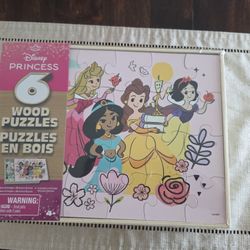 6 Piece Wooden Princess Puzzle 