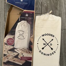 Jumbo Wood Dominoes 