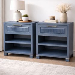 Modern Navy Blue Nightstands 