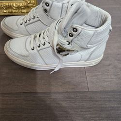 Leather High Top Sneakers