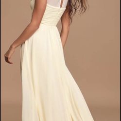 Some Type of Sway Cream Sleeveless Maxi Dress Size S