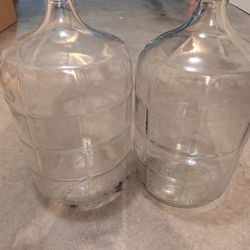 2 Glass 5 Gallon Carboys 
