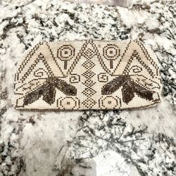 Antique Art Nouveau Beaded Purse From Czechoslovakia