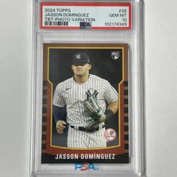 2024 Topps Throwback Thursday #32 Jasson Dominguez Image Variation RC Rookie PSA 10 