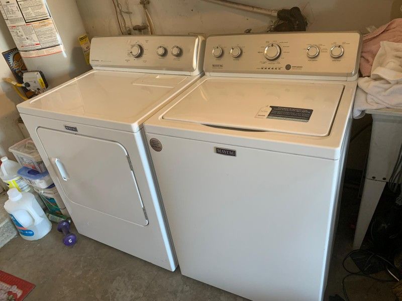 
Maytag  Elctric washer and electric dryeraytag  Elctric