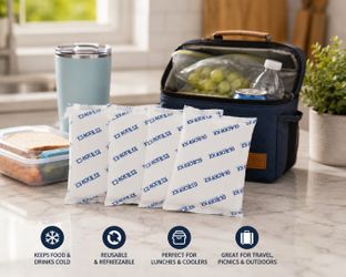 4 Reusable Ice Packs (8” x 5.5”)