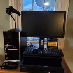 Computer Register Scanner Cash Drawer Credit And Printer