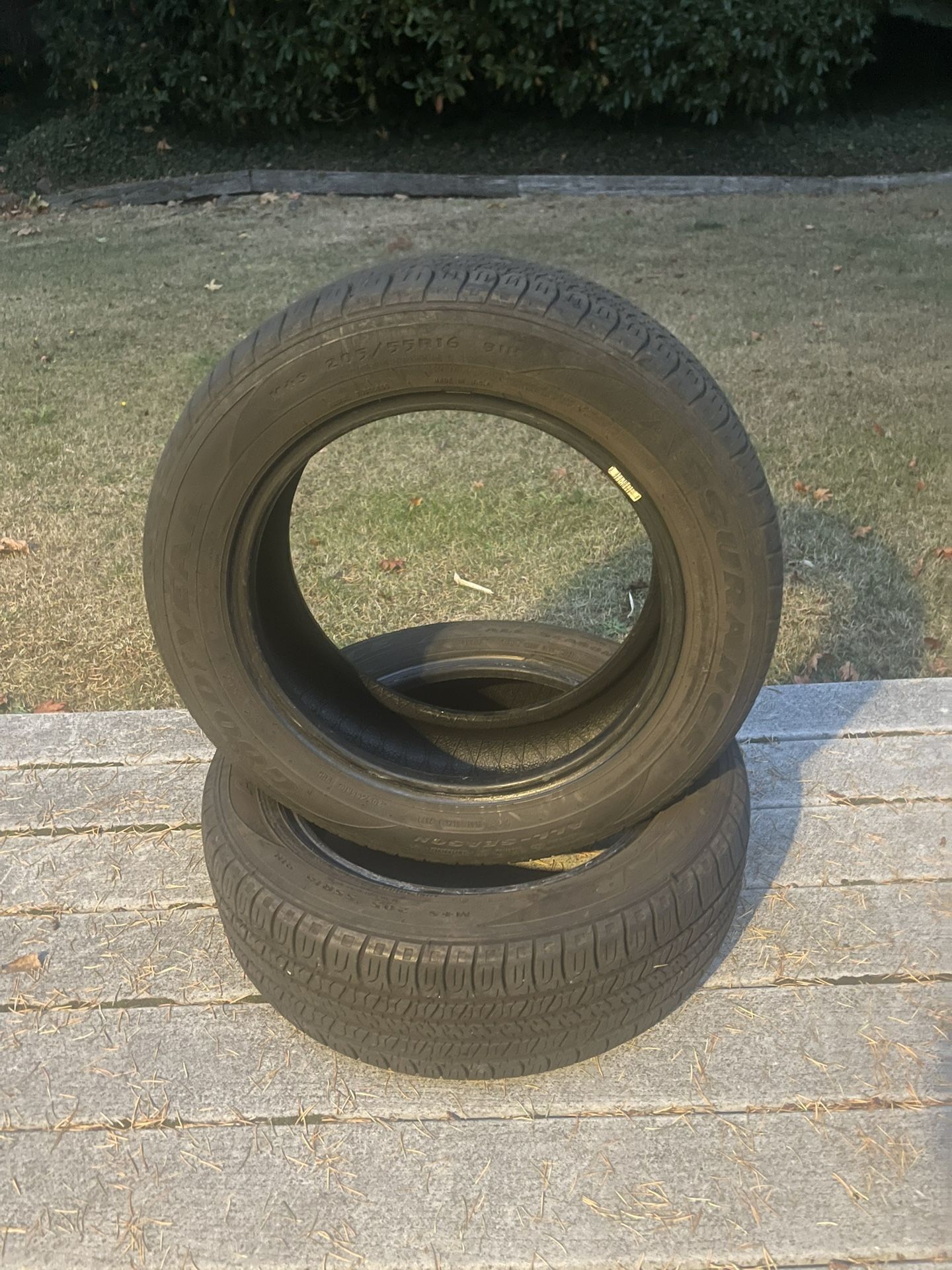 2 used 205/55R16 good year tires