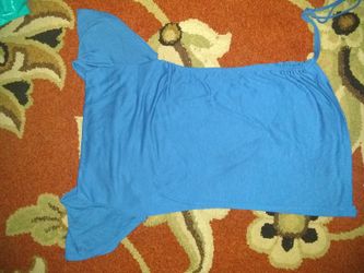 No brand, bright blue nice shirt