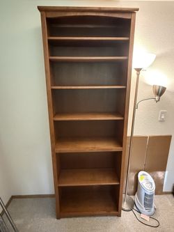 Moving Sale  -  Wood Bookshelf 84” H x 30” W x 12” D
