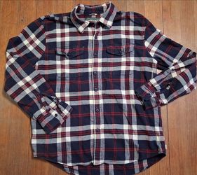 American Eagle Mens Size Large plaid long sleeve shirt button