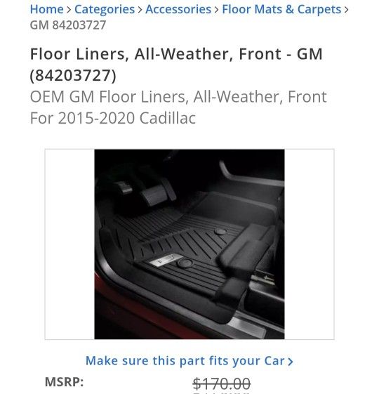 Cadillac Floor Liners 