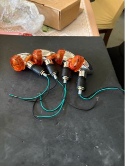 4 Luces direccionales universales para Motocicleta Luces Traceras I delanteras compartible con Harley  Honda Suzuki