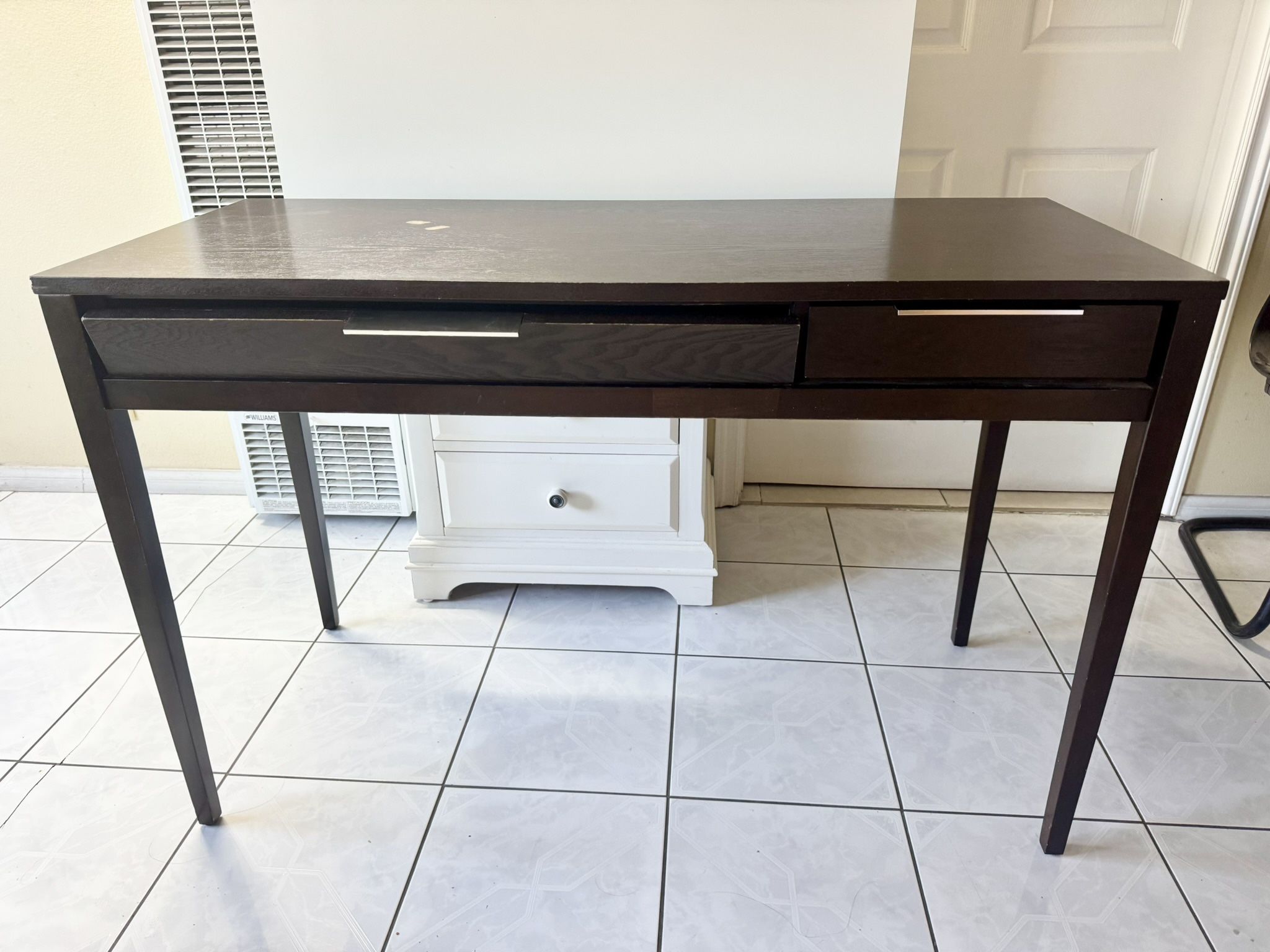 Dark Brown Wood Desk