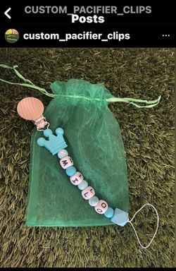 Silicone bead pacifier Clip