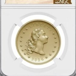 Flowing Hair 1 Ounce 24k Coin