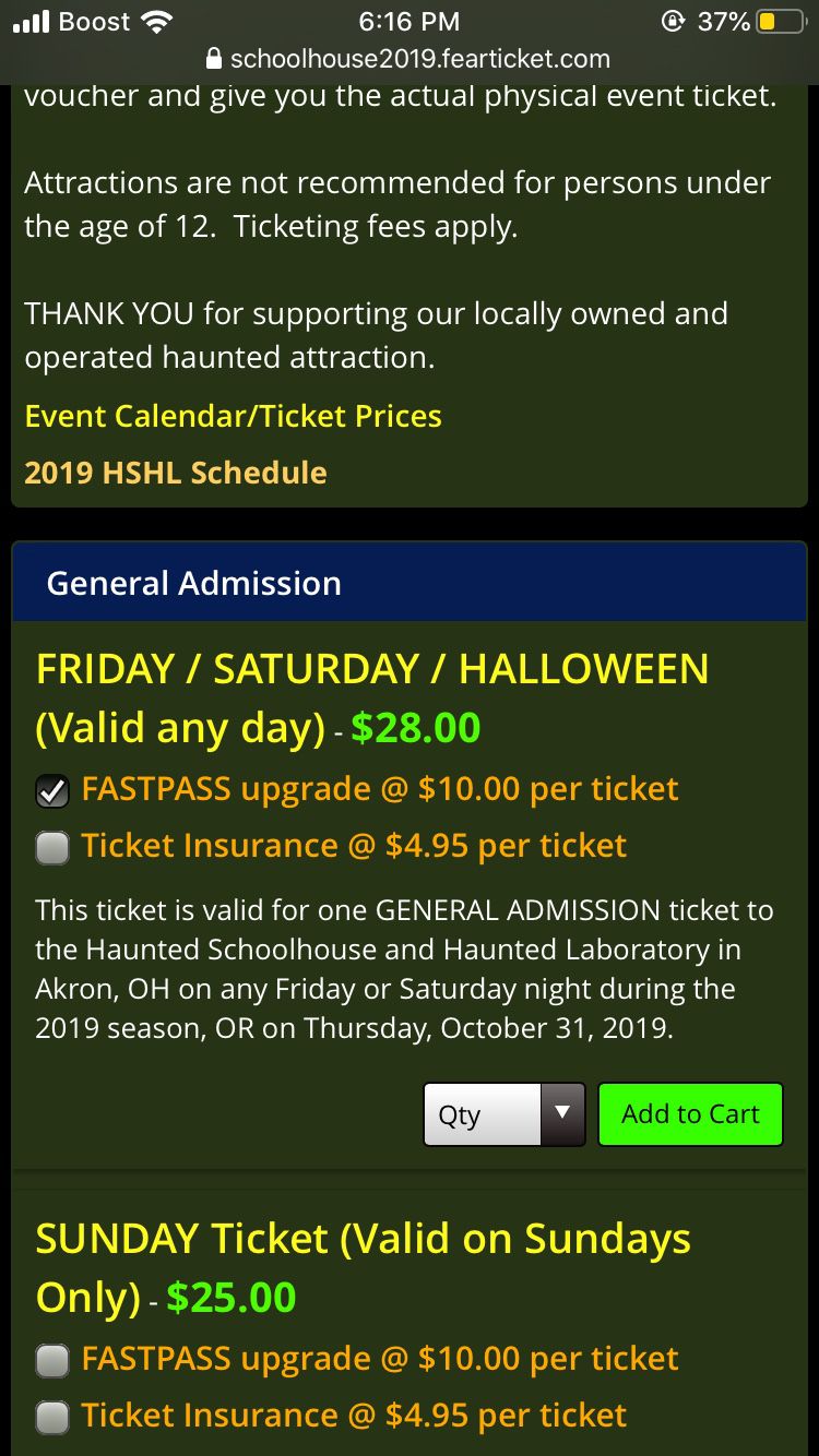 Haunted schoolhouse and laboratory fast passes