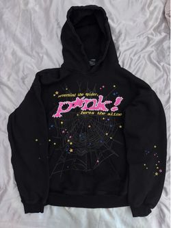 Sp5der p*nk hoodie black large