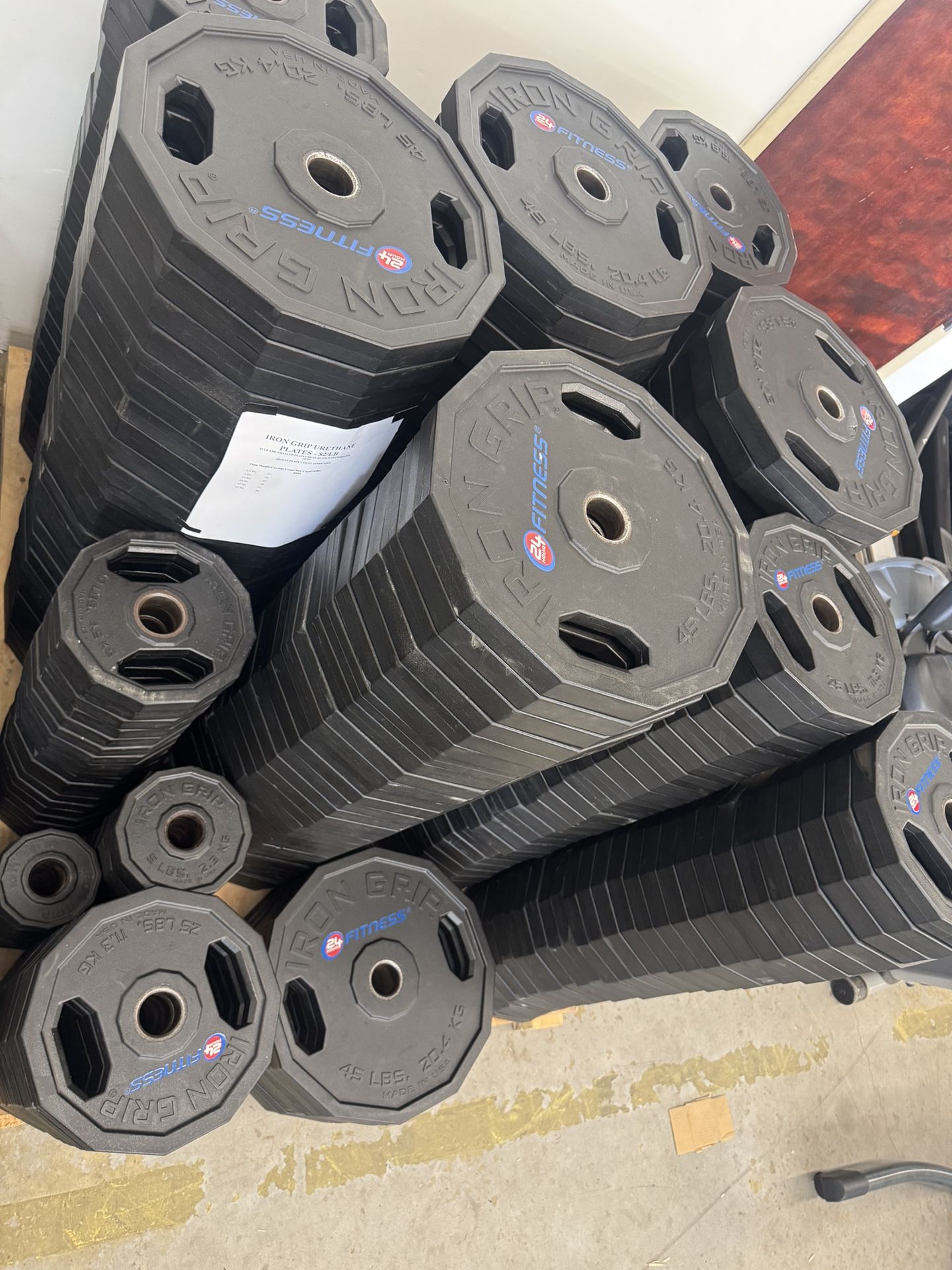 Iron Grip Urethane Olympic Grip Plates