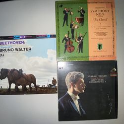 Vtg vinyl records mix lot BEETHOVEN SYMPHONY 9 the Choral CLIBURN REINER WALTER 2 eyes