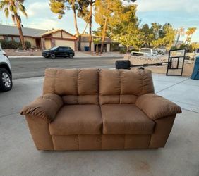 Ashley Furniture Mocha Microfiber Loveseat