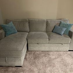 Sofa With Pullout + Storage 