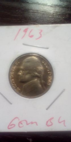 1963 Five cent gem bu
