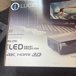 Lucid Led Smart Projector 4k HDMI 3d