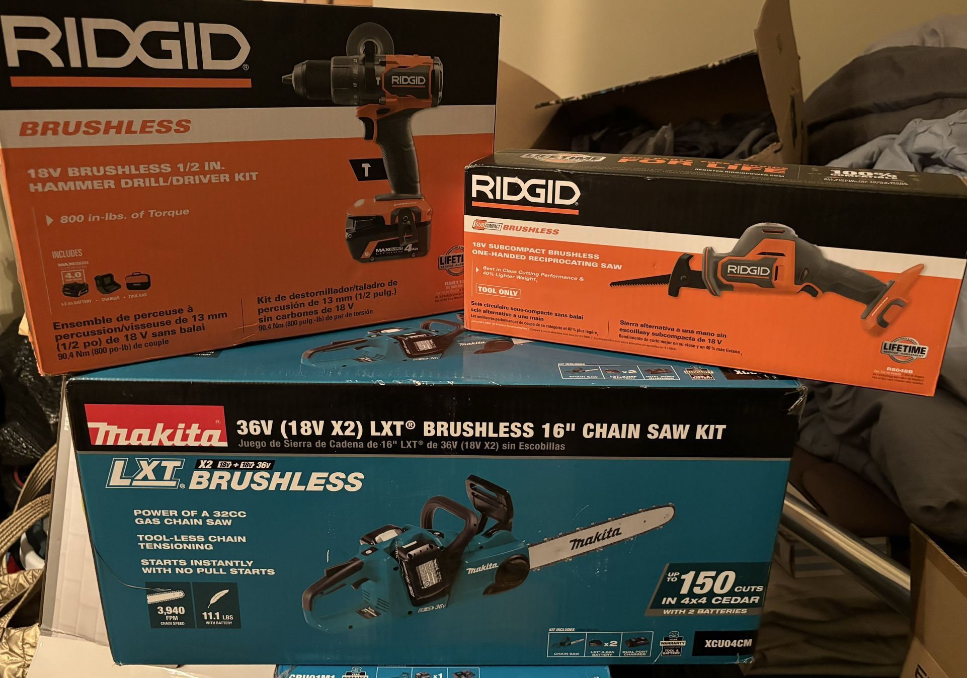 Bundle Of 3 Tools Ridgid And Makita Tools Brand New 