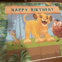 Lion King Happy Birthday Backdrop