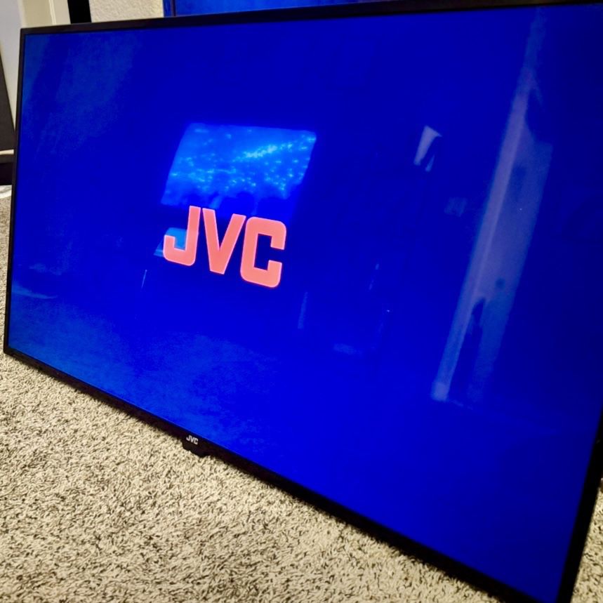 JVC (NOT A SMART) TV, Black, 38 Inch
